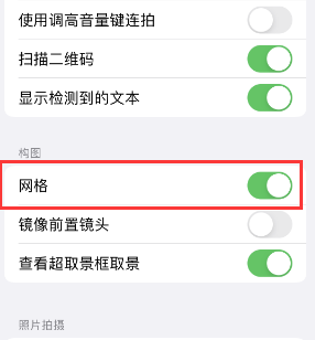 桐庐苹果手机维修网点分享iPhone如何开启九宫格构图功能 